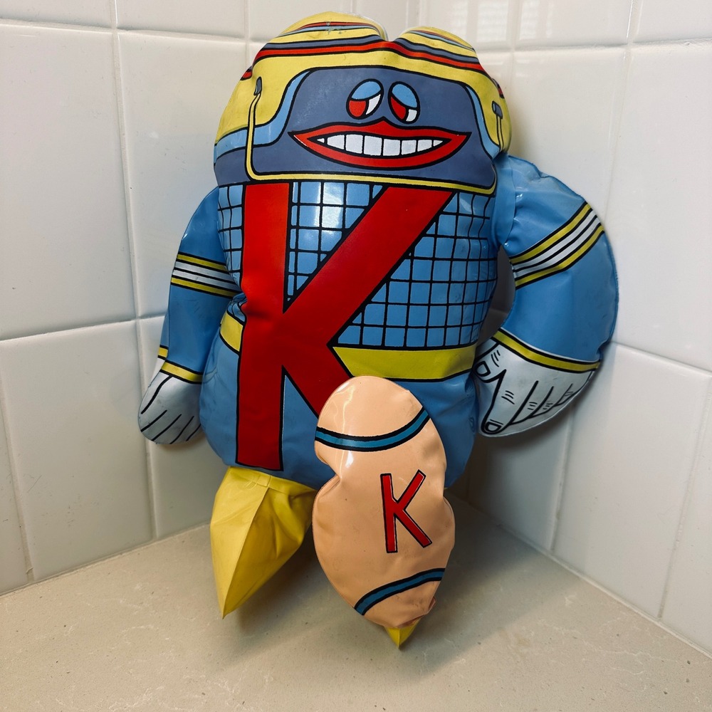 Vintage 1971 The Letter People Mr. K Kick King Inflatable Arista Corp Alphabet